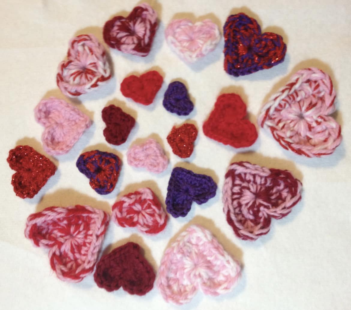 Crocheted Little Hearts